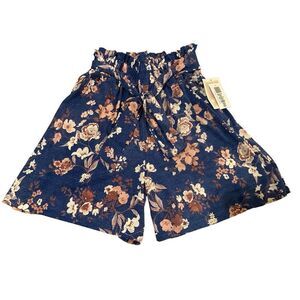 Nwt LuLaRoe Ella Belted Floral Shorts Boho Bohemian Beach Everyday